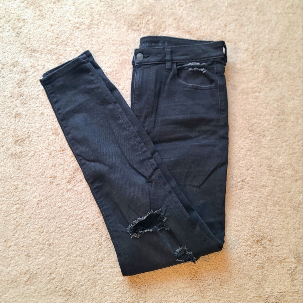 Black 14 long super high rise jegging next level stretch